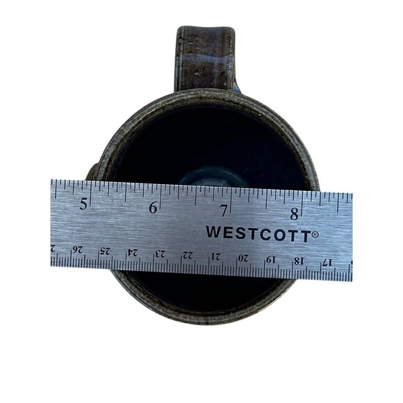 Handcrafted Thrown Ceramic Mug Whimsical Face with Cigar Stamped UR on bottom - Picture 14 of 16